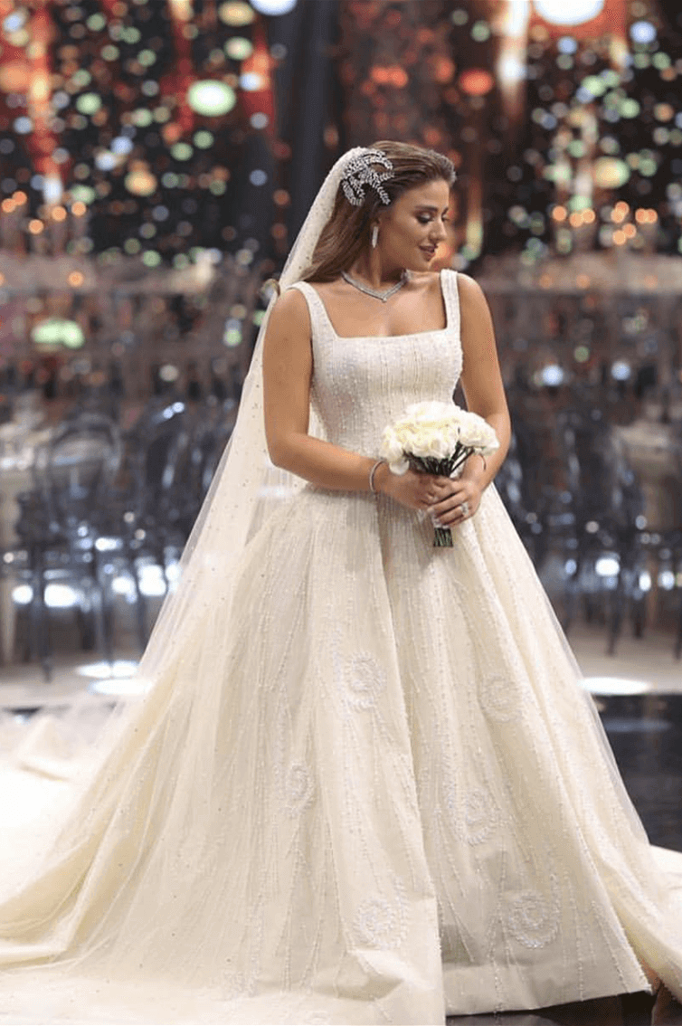 'WHIRLWIND' - SQUARE CUT BALL GOWN (VEIL)
